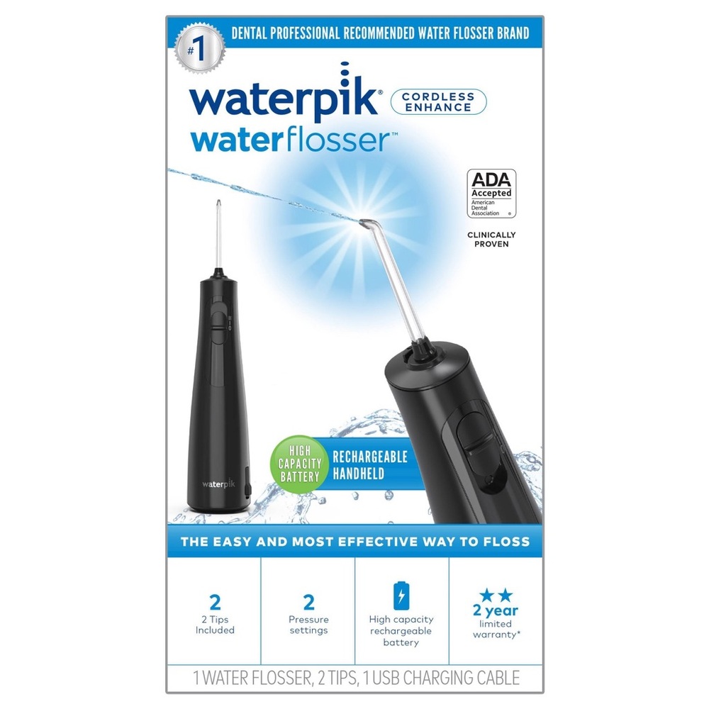 Waterpik Cordless Enhance Water Flosser - Black